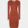 Anna Field CREW AUSSCHNITT RIPP TOP BODYCON MINI STRICKKLEID - Etuikleid - Brown -Anna Field Verkaufsgeschäft 38de2f6e35c644b49d1c8060d1e77df3