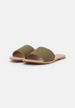 Anna Field 2 PACK - Pantolette Flach - Khaki/gold -Anna Field Verkaufsgeschäft 532340f582ed478782893b4cafdee7fa