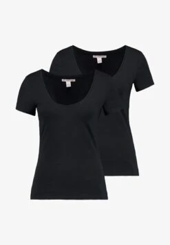 Anna Field 2 PACK - T-Shirt Basic - Black -Anna Field Verkaufsgeschäft 626abfe4c856419c8d89299736aecf07