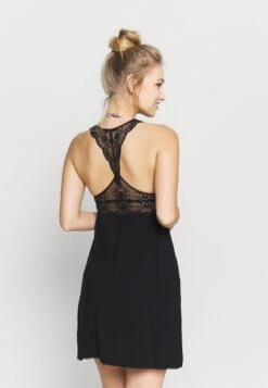 Anna Field ANNA VISCOSE DRESS - Nachthemd - Black -Anna Field Verkaufsgeschäft 898b079ecbb9451081364c0f02951668