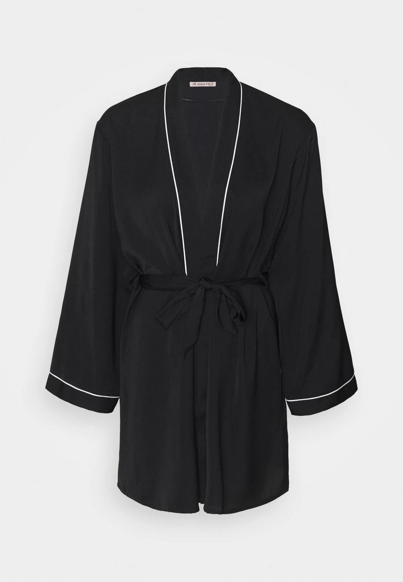 Anna Field AMANDA SATIN DRESSING GOWN - Bademantel - Black 7 Anna Field AMANDA SATIN DRESSING GOWN - Bademantel - Black – Bild 5