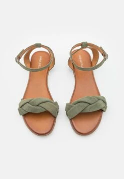 Anna Field LEATHER - Riemensandalette - Khaki -Anna Field Verkaufsgeschäft 9a88df08c5874fc2bfff3b2e487eff3d