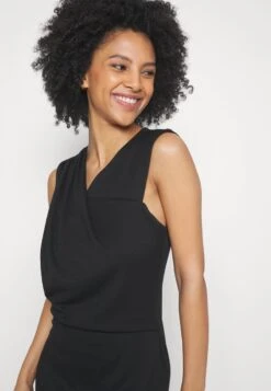 DRAPPED NECKLINE SMART BODYCON SLEEVELESS MINI DRESS - Jerseykleid - Black -Anna Field Verkaufsgeschäft 9f81155bf87843799042533d6c813969