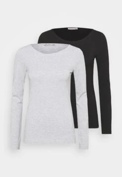 Anna Field 2 PACK - Langarmshirt - Black/mottled Grey -Anna Field Verkaufsgeschäft a08b888d9ddc4593b2c85c83593a47a8 1