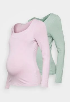 MATERNITY BASIC LONGSLEEVE 2 PACK - Langarmshirt - Pink/light Green -Anna Field Verkaufsgeschäft aa3097cc654b452191a42a513d4790a6