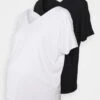 2 PACK - T-Shirt Basic - White/black