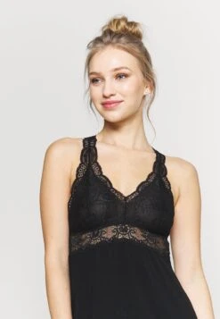 Anna Field ANNA VISCOSE DRESS - Nachthemd - Black -Anna Field Verkaufsgeschäft cc53c87e9ae54322bf91806641c1165f