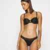 Anna Field 10PP COTTON AND LACE THONG - String - Black