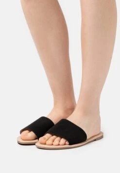 Anna Field 2 PACK - Pantolette Flach - Black/cognac