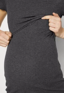 SHORT SLEEVES - Jerseykleid - Mottled Dark Grey -Anna Field Verkaufsgeschäft e14d91824e05474587cb552a4f26da30