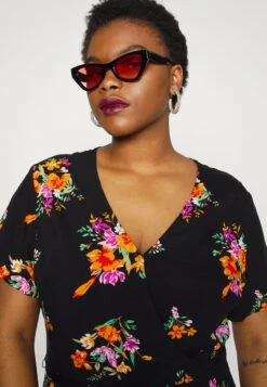 WRAP DRESS HIGH LOW HEM - Freizeitkleid - Black -Anna Field Verkaufsgeschäft e2c08b40c17b4e388398df3b167883e4