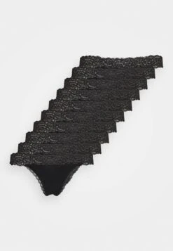 Anna Field 10PP COTTON AND LACE THONG - String - Black -Anna Field Verkaufsgeschäft ed6c1c5652854371aba3d0f352b6d834