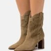 Anna Field LEATHER - Cowboy-/Bikerstiefelette - Khaki -Anna Field Verkaufsgeschäft fd1e3dab32264f76bbbf65e0fba105fd